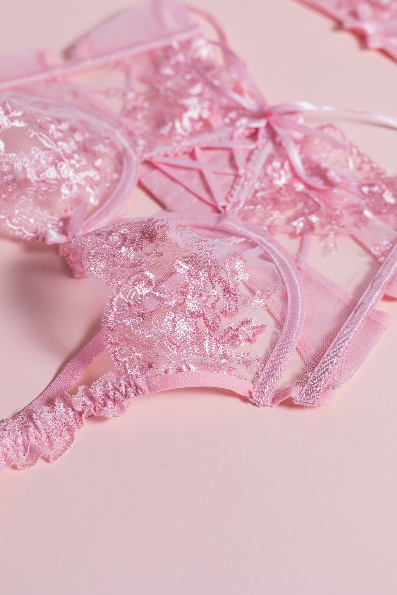 Pink Petal Charm Set