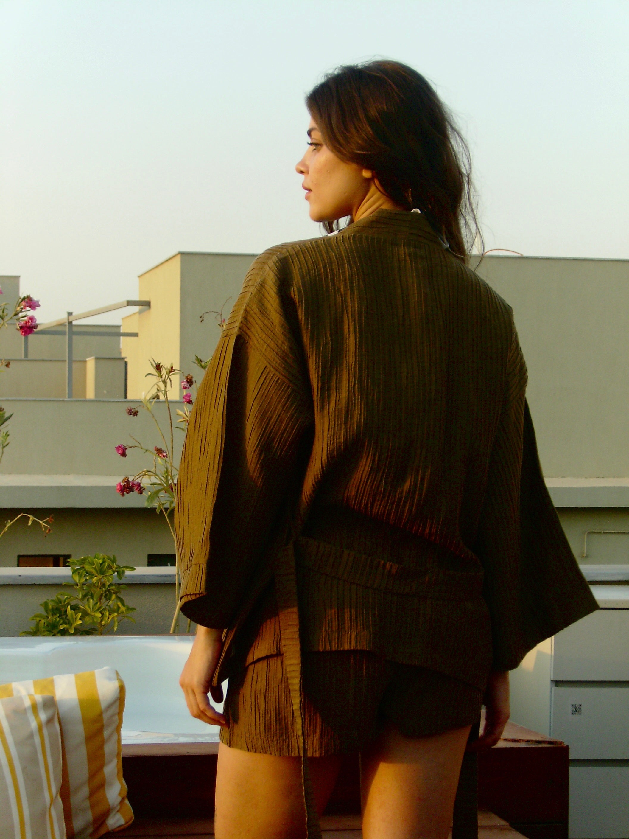 The Crinkle Kimono Set