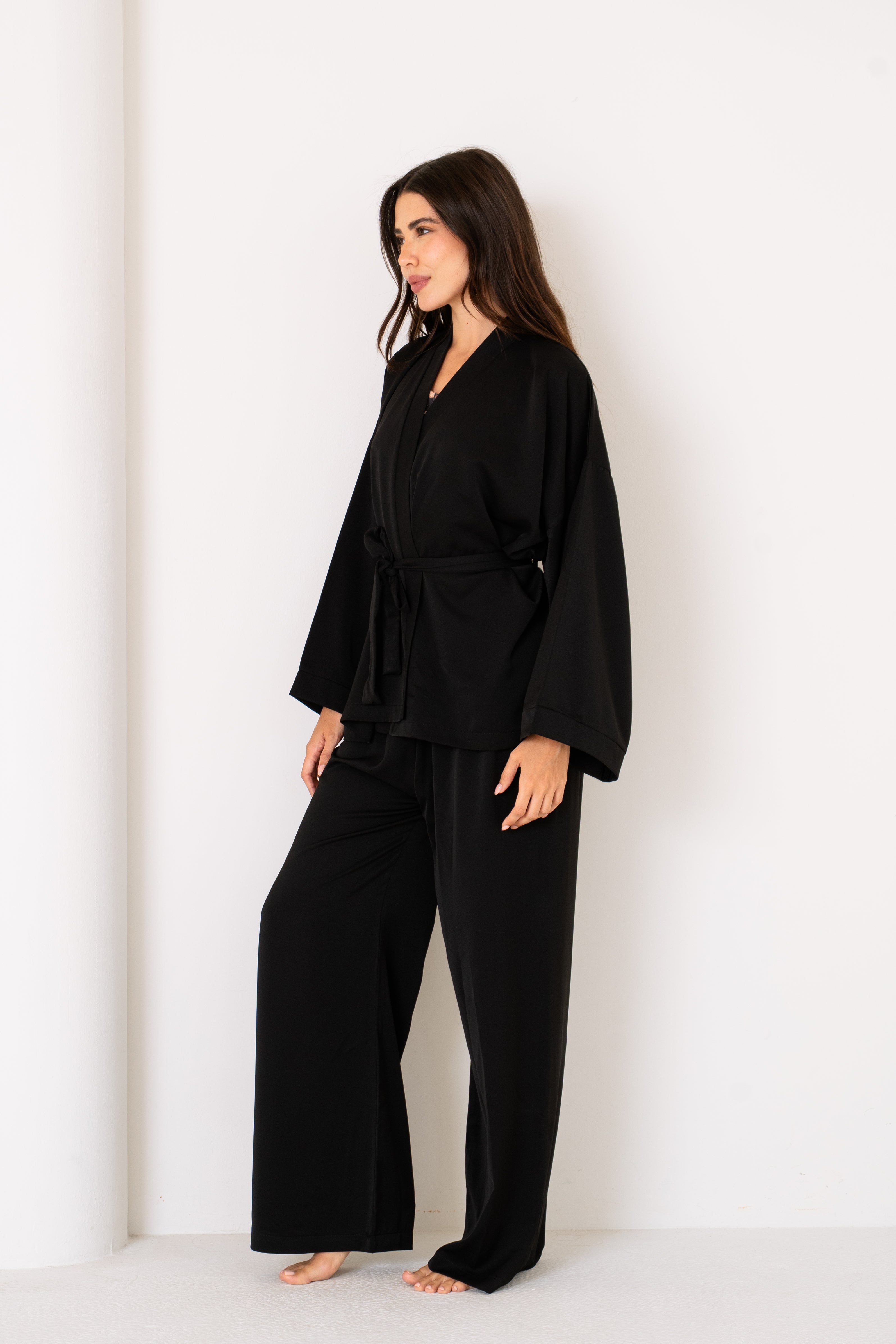 Wild Noir | Robe and Pants Set