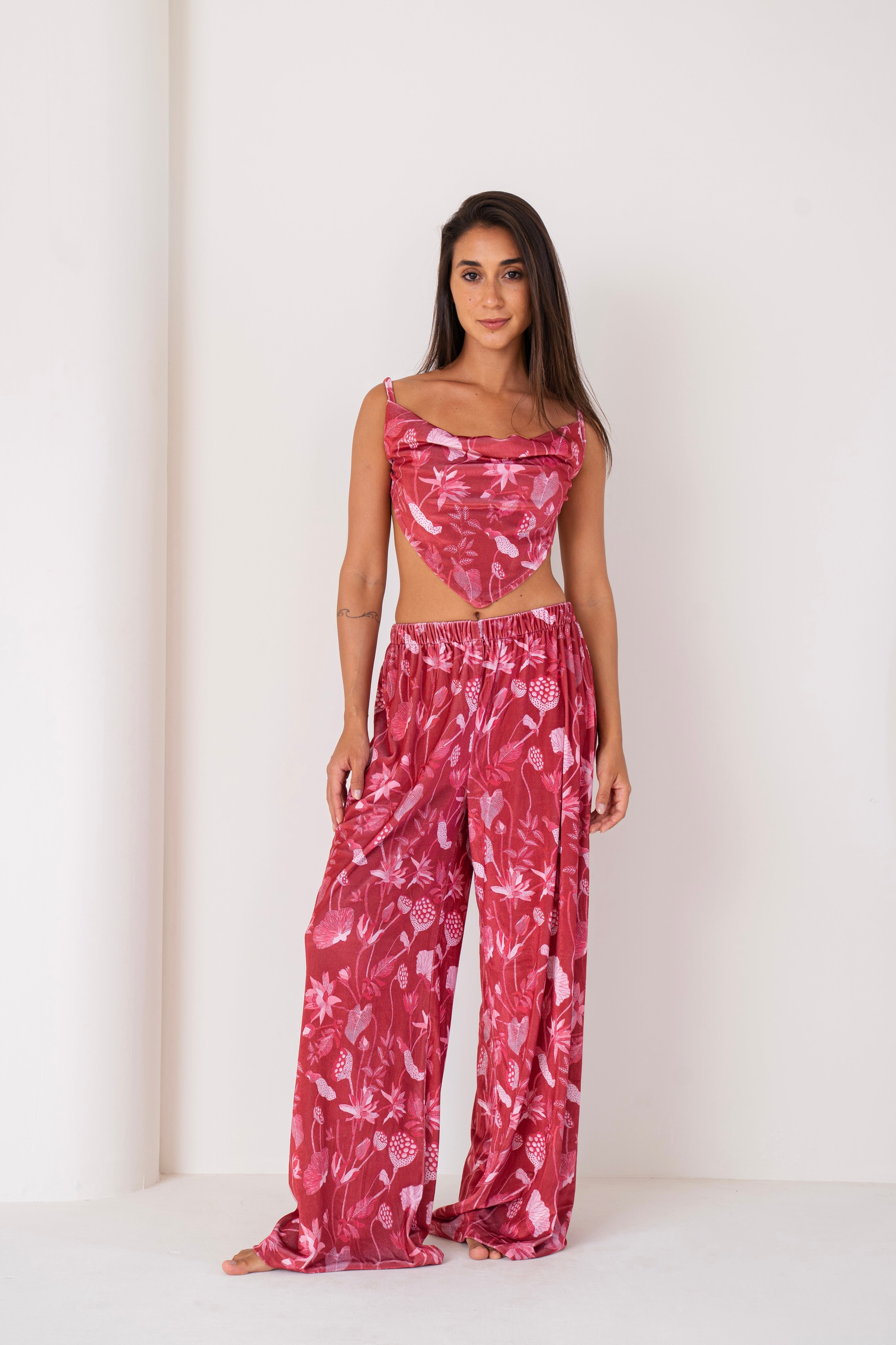 Rosy Velvet | Long Robe Full Set