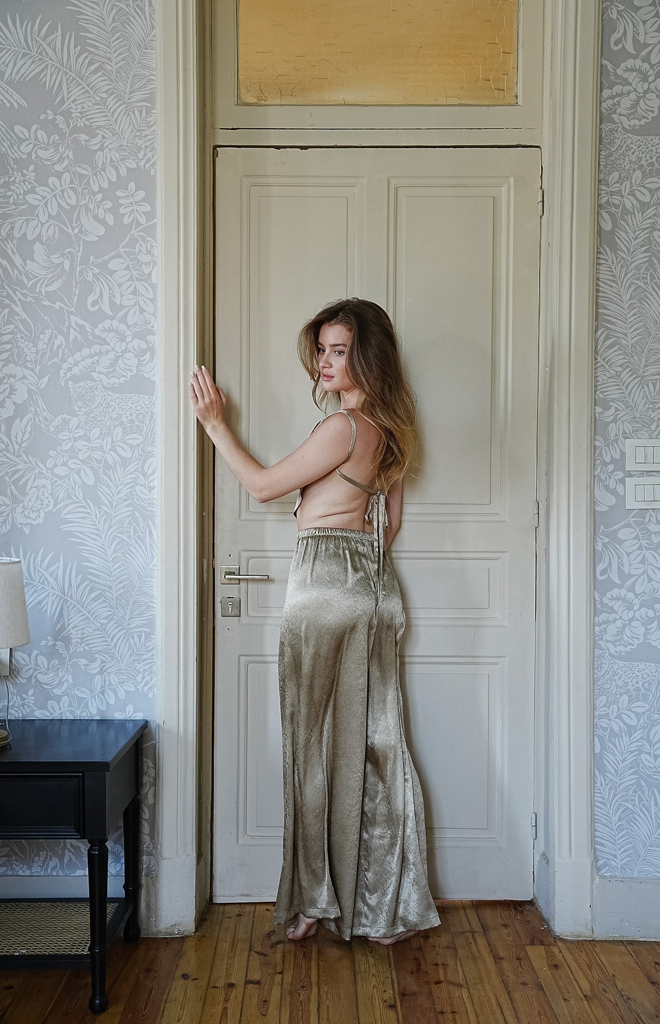 Golden Muse |  V Shaped Top And Pants Set