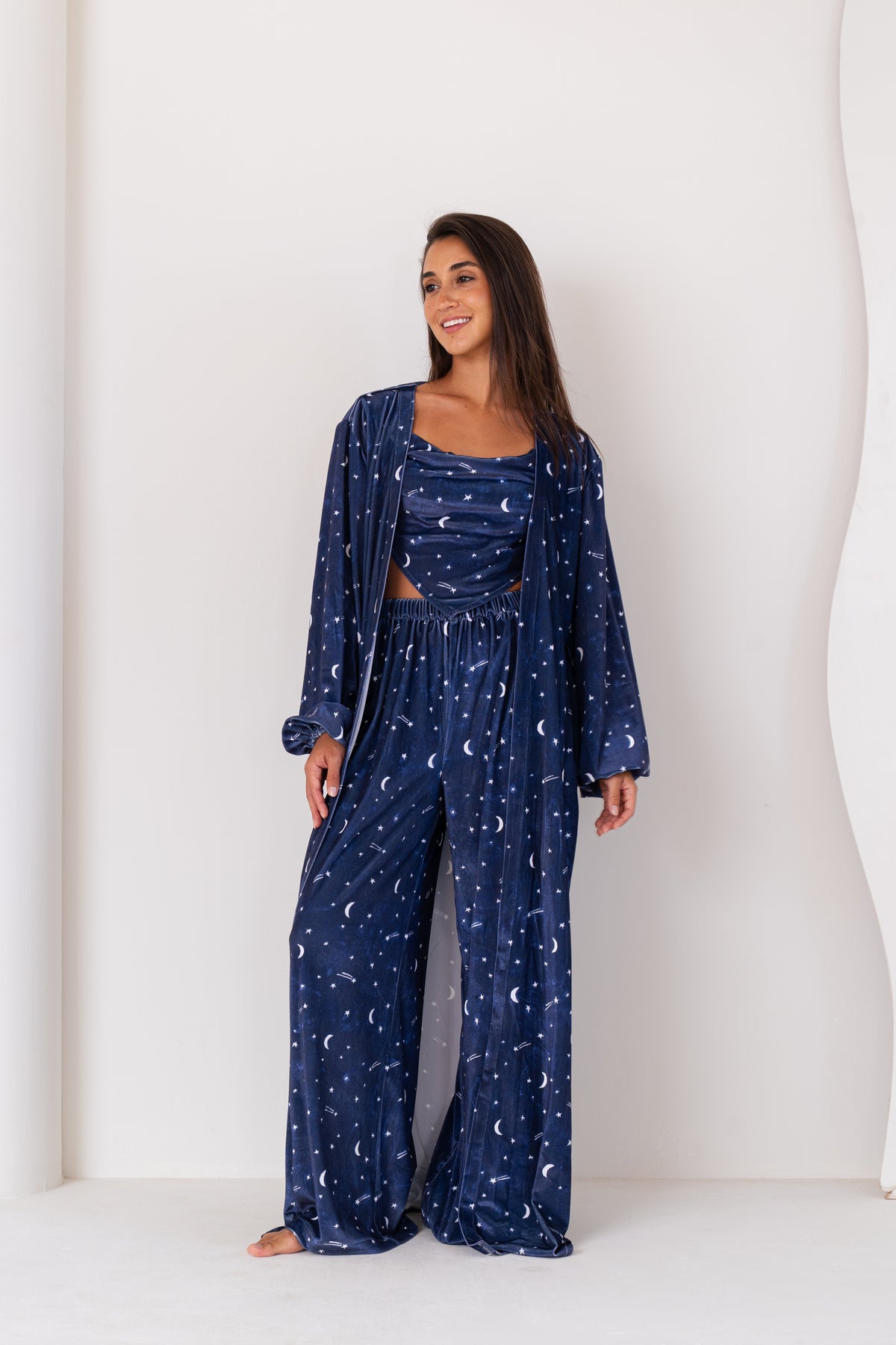Starry Velvet | Long Robe Full Set – Shada Homewear