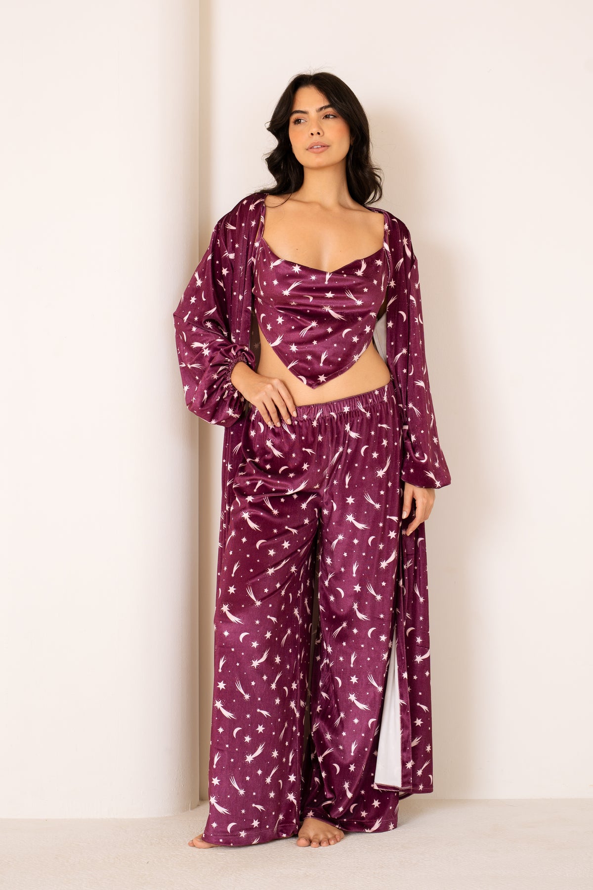 Berry Galaxy | Long Robe Full Set