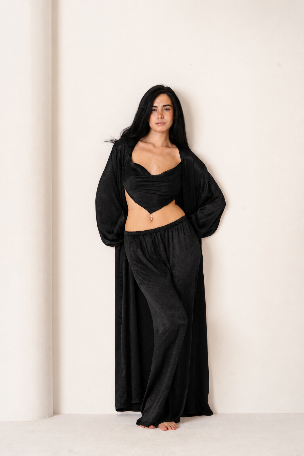 Black Admire | Long Robe Full Set