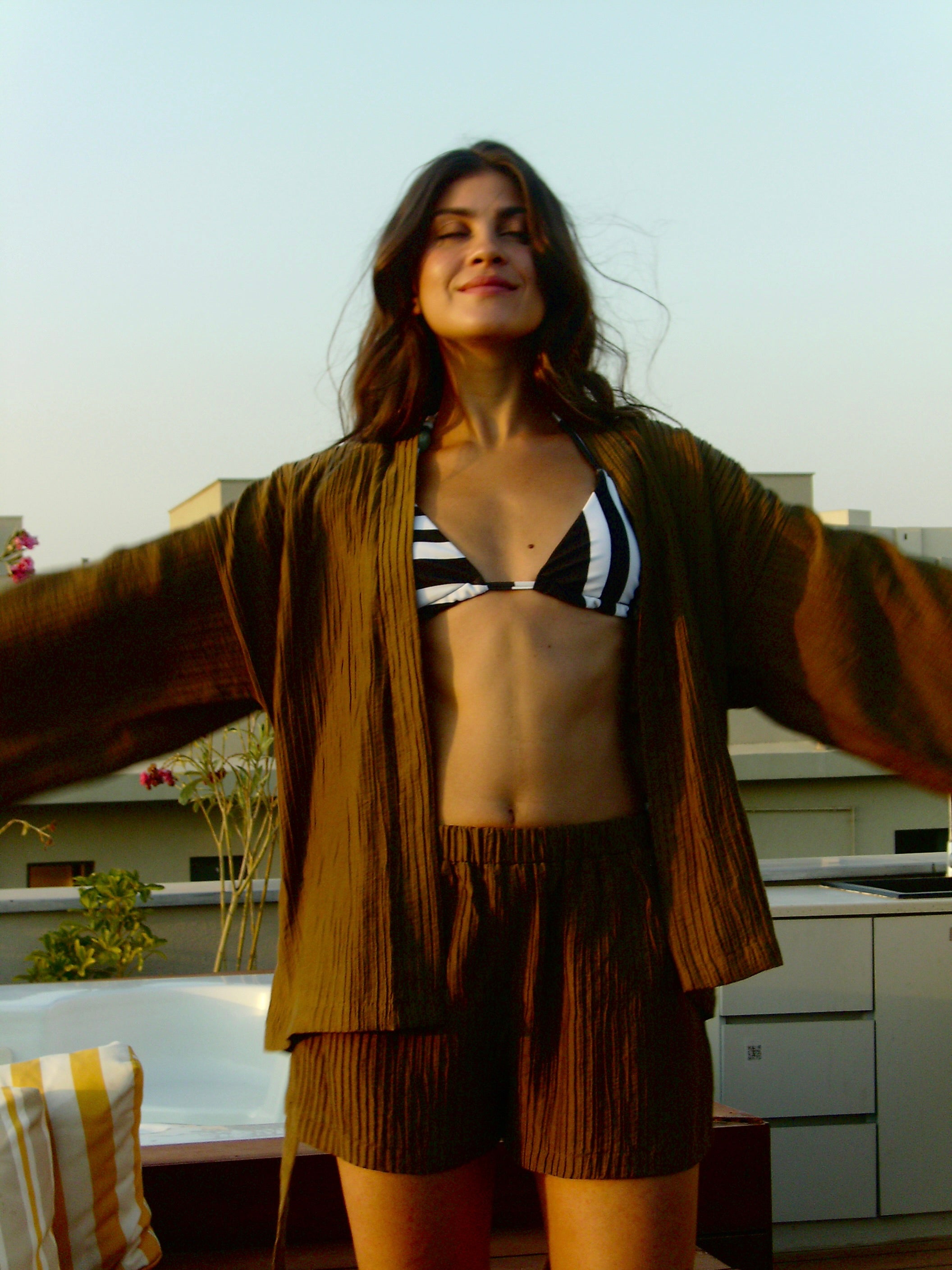 The Crinkle Kimono Set