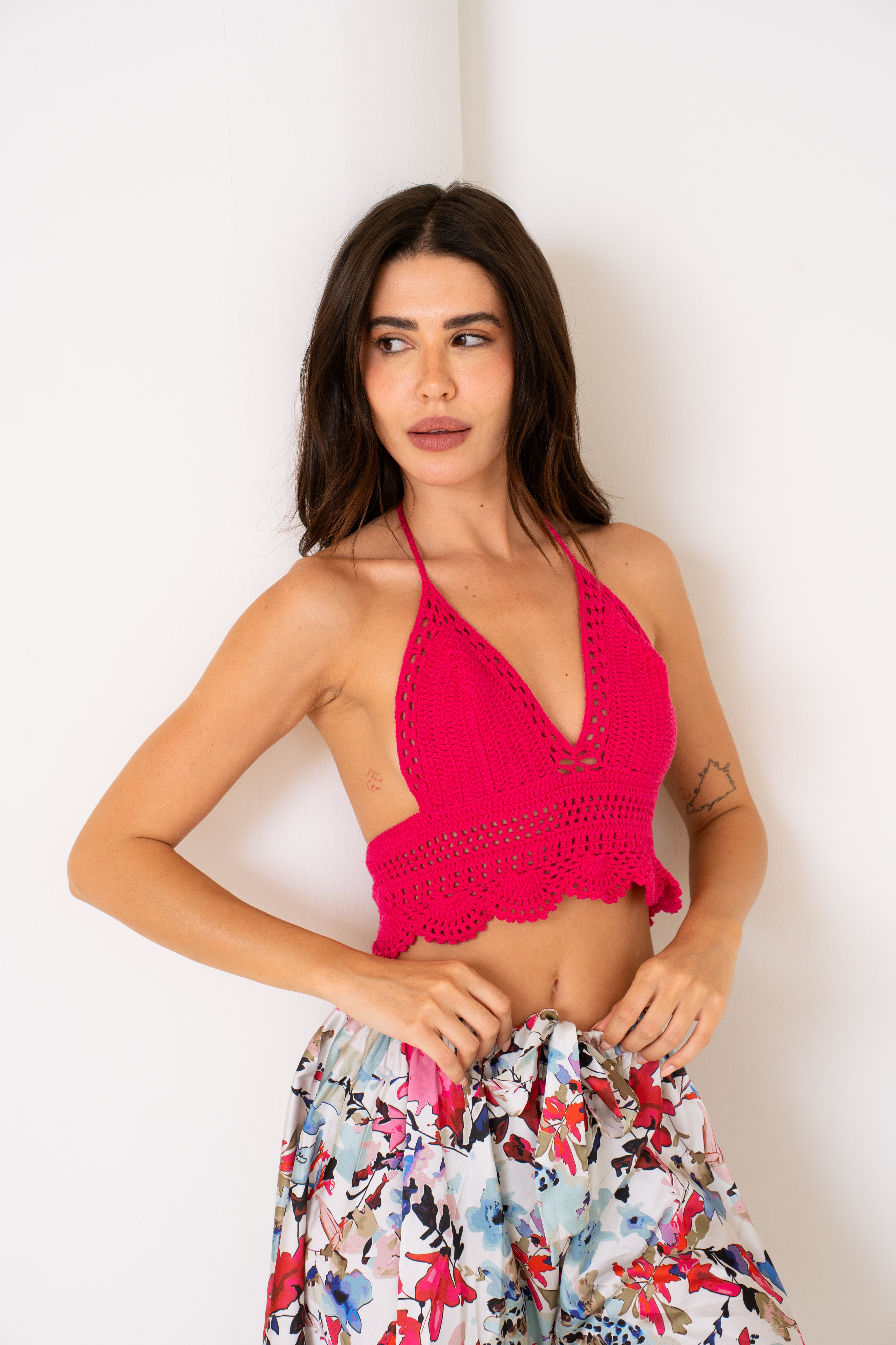 Painted Garden | Crochet Top And Shorts Only