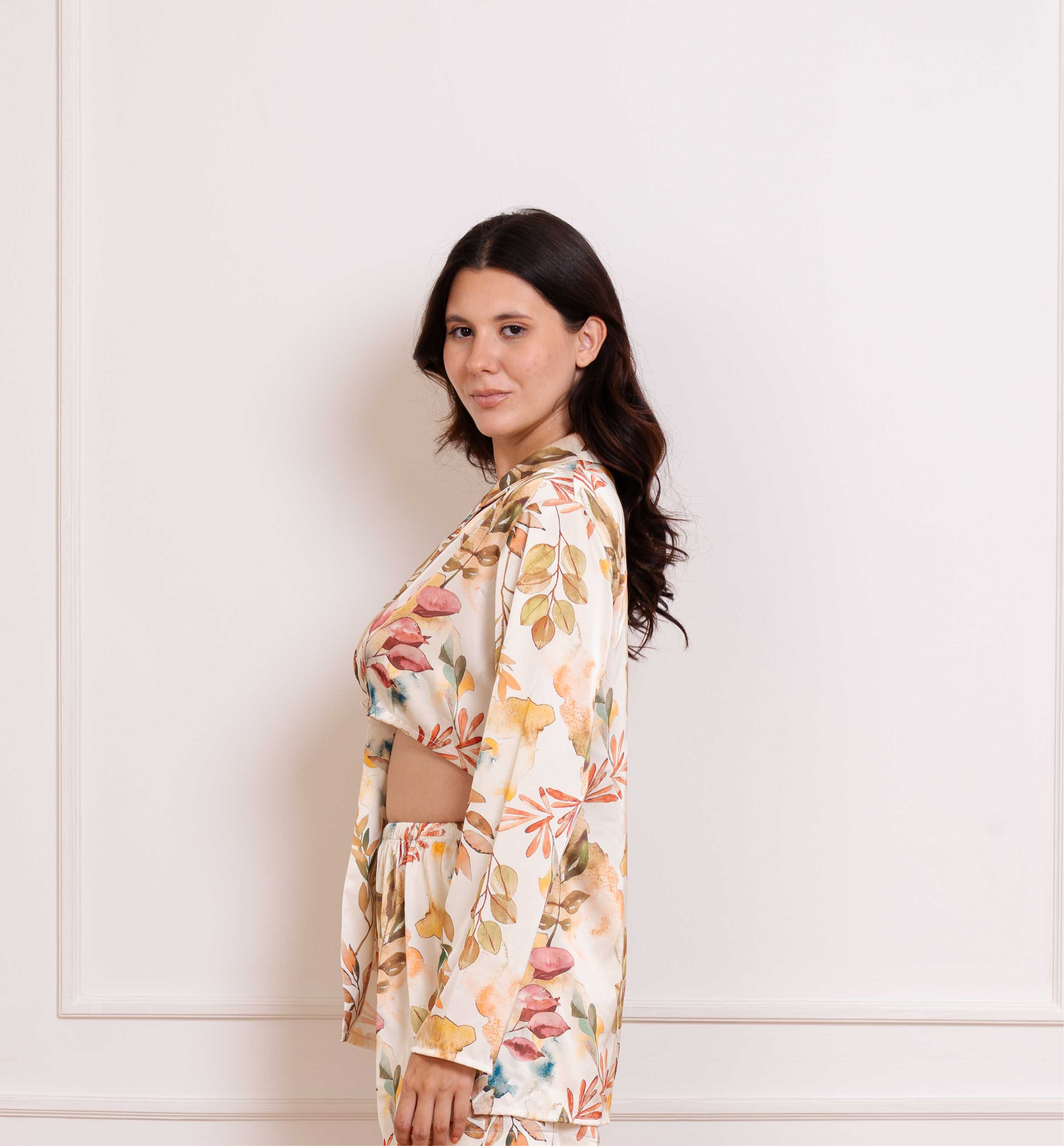 Golden Bloom | Half Crop Shirt Only