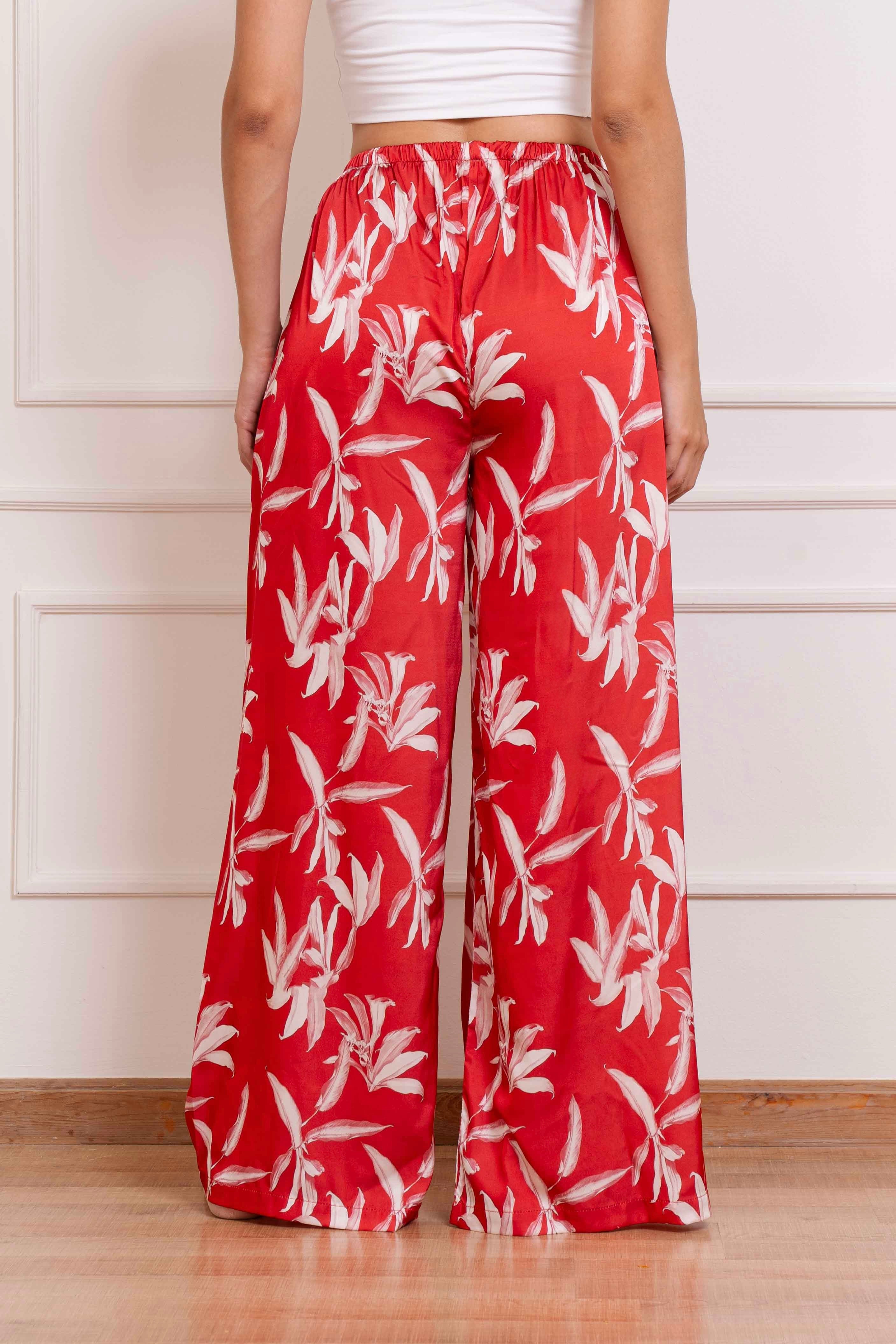 Crimson Bloom | Wide Pants Only