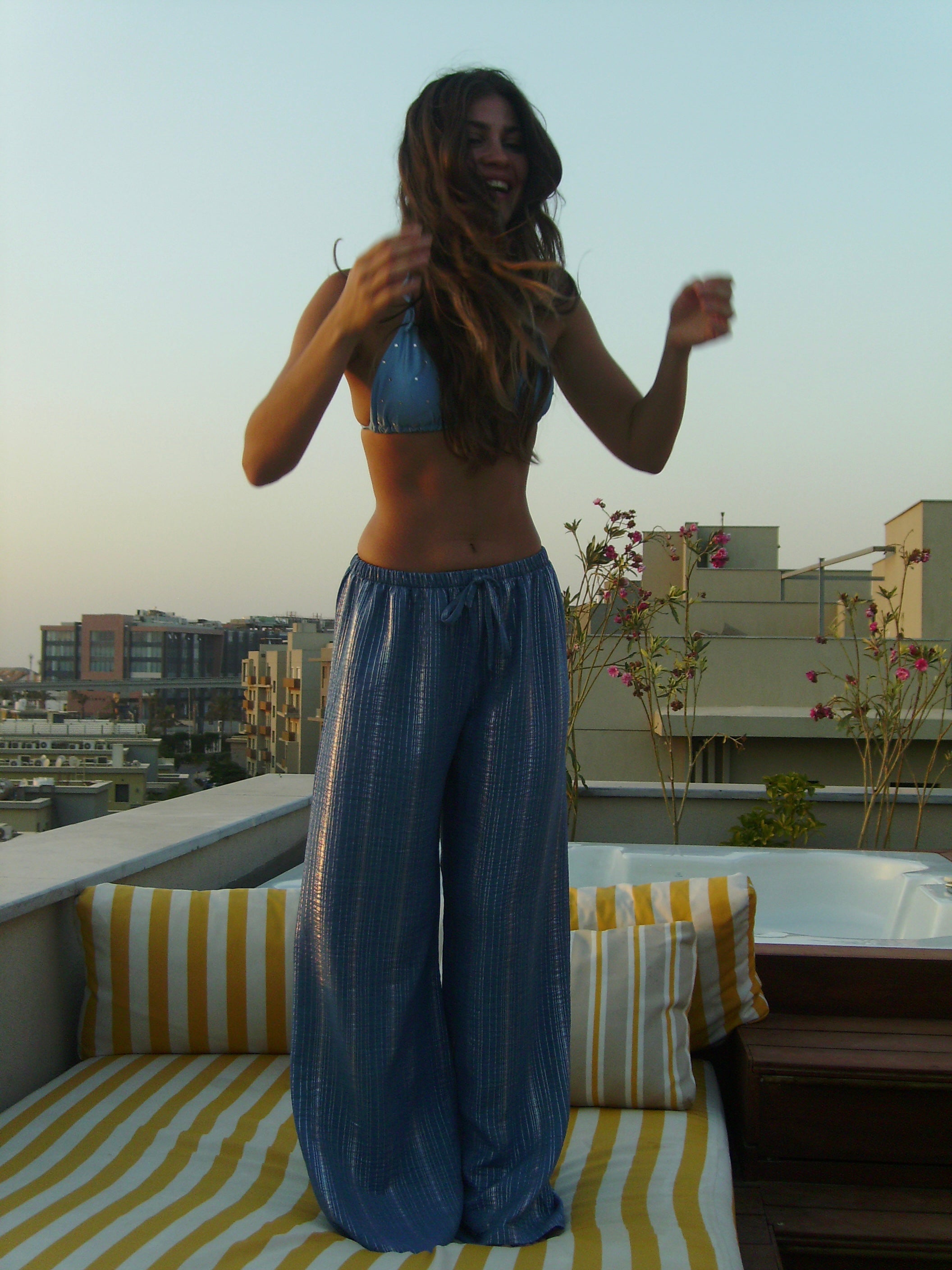 The Azure Shimmer Pants