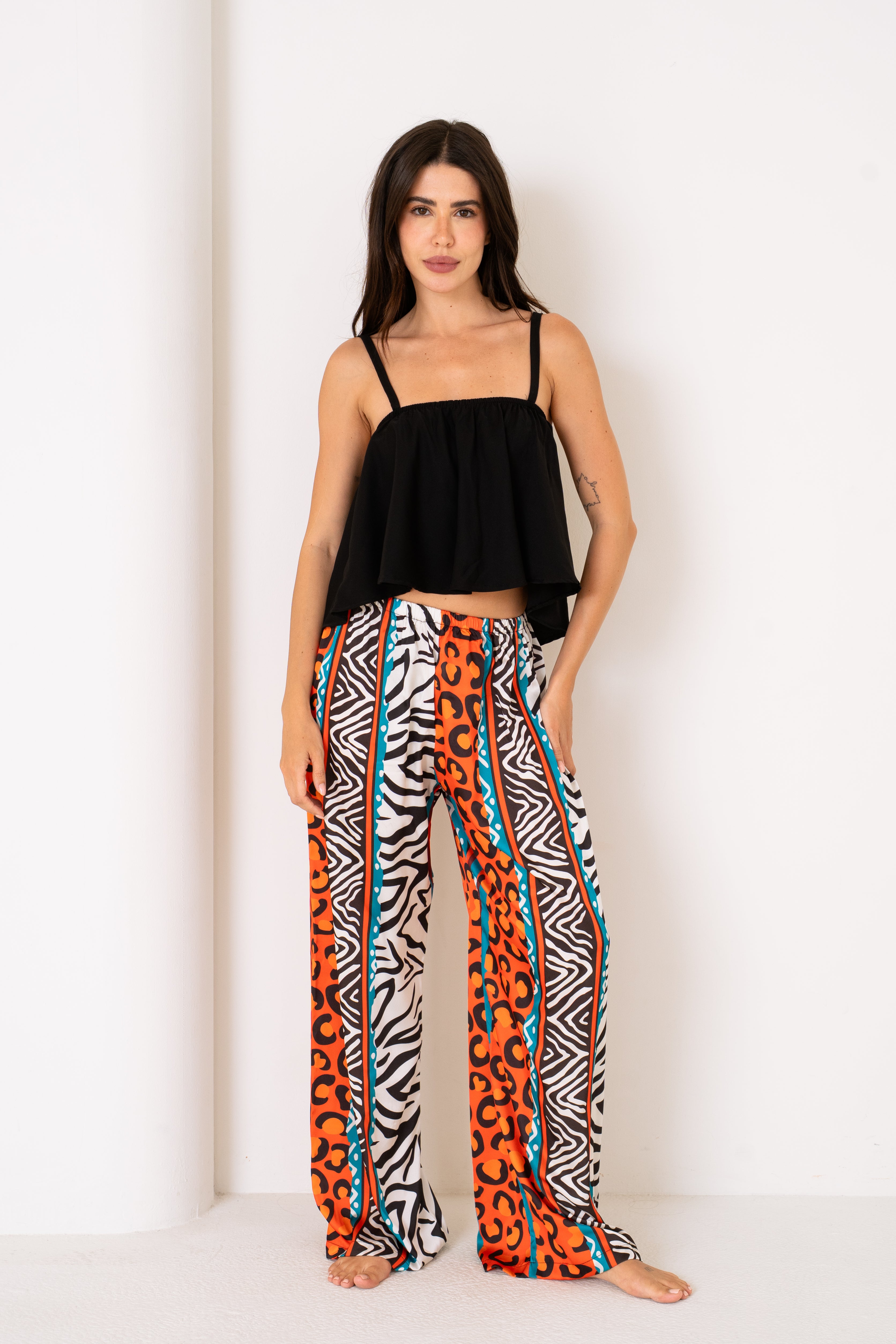 Safari Chic | Ruffle Top And Pants Only
