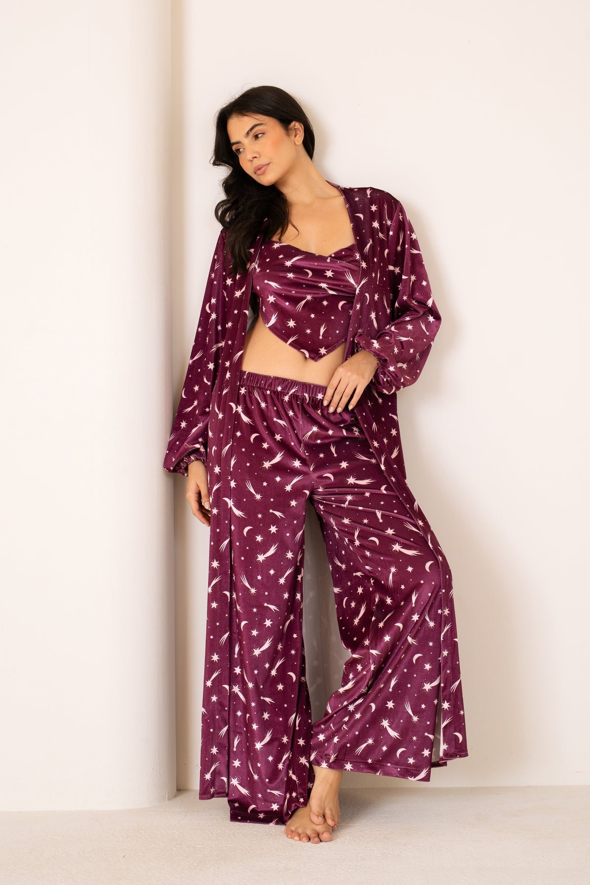 Berry Galaxy | Long Robe Full Set