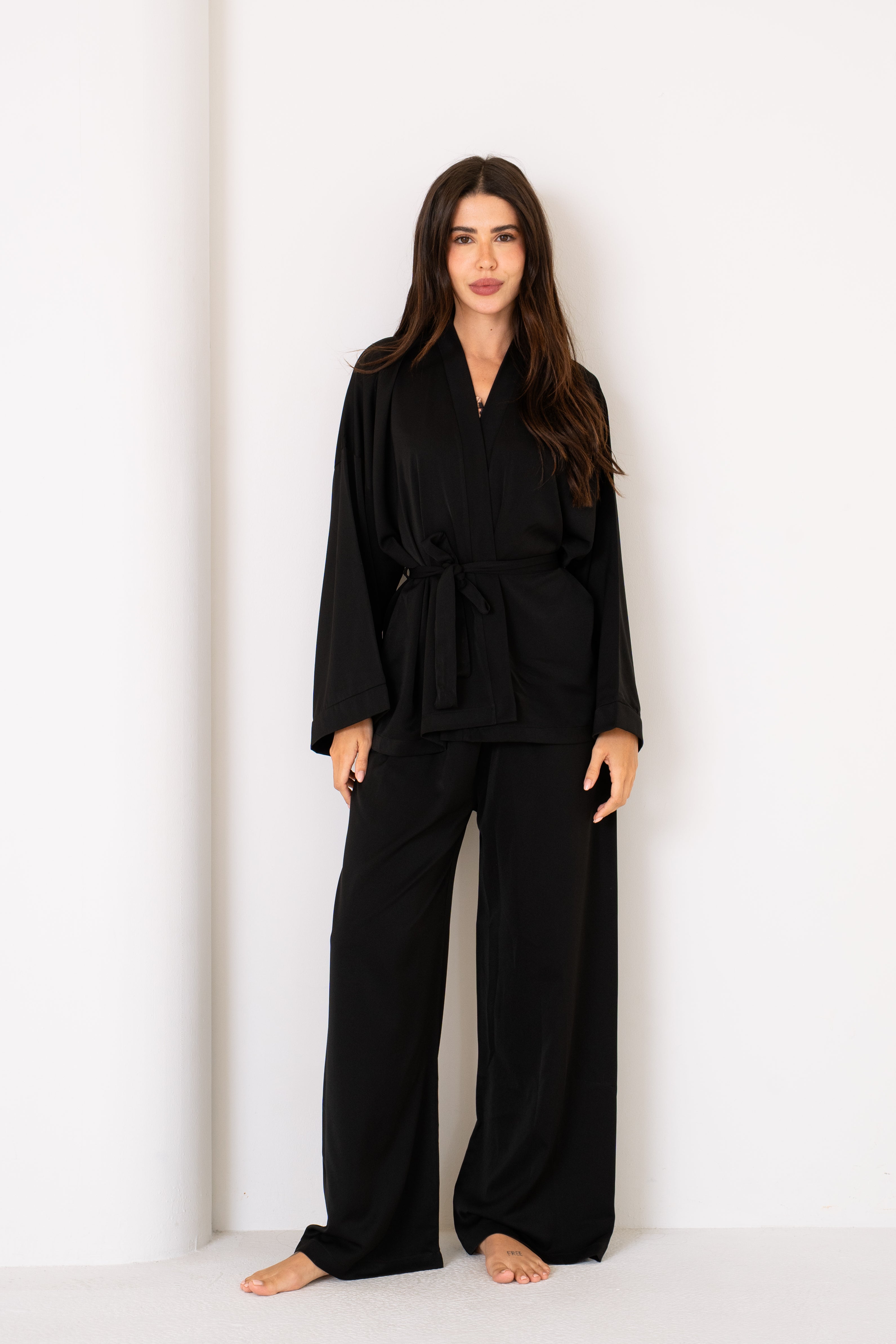 Wild Noir | Robe and Pants Set