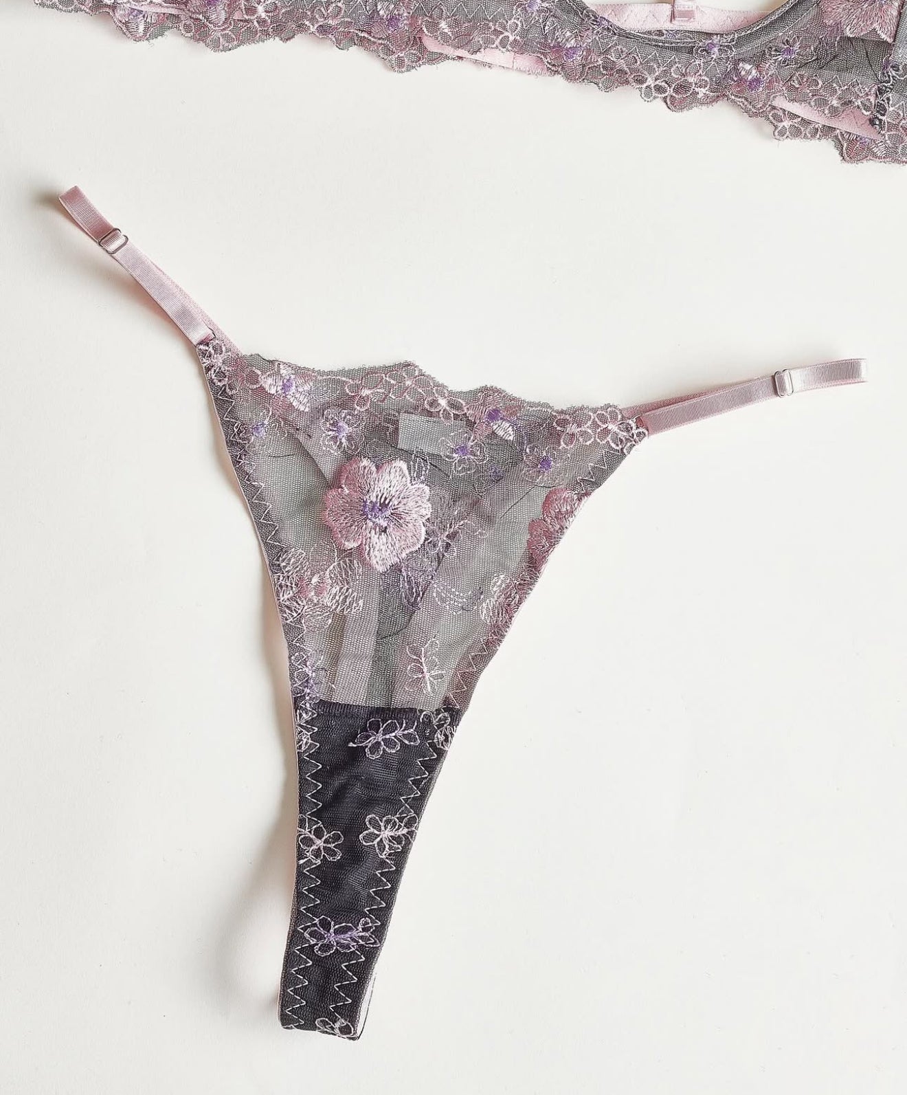 Baby Pink X Black Lingerie Set